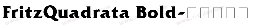 FritzQuadrata Bold字体转换
